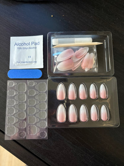 Glossed Muse Blush Aura Press-On NailsSoft Pink Ombre  Premium Soft Gel Salon Look in Minutes