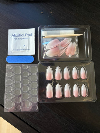 Glossed Muse Blush Aura Press-On NailsSoft Pink Ombre  Premium Soft Gel Salon Look in Minutes
