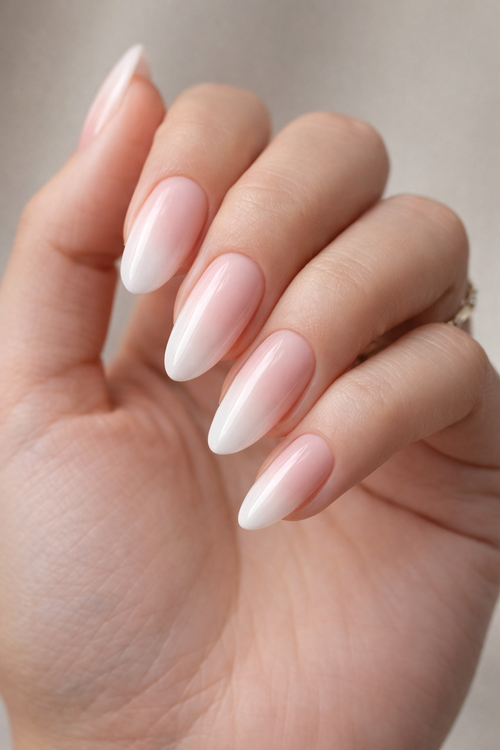 Glossed Muse Blush Aura Press-On NailsSoft Pink Ombre  Premium Soft Gel Salon Look in Minutes