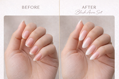 Glossed Muse Blush Aura Press-On NailsSoft Pink Ombre  Premium Soft Gel Salon Look in Minutes