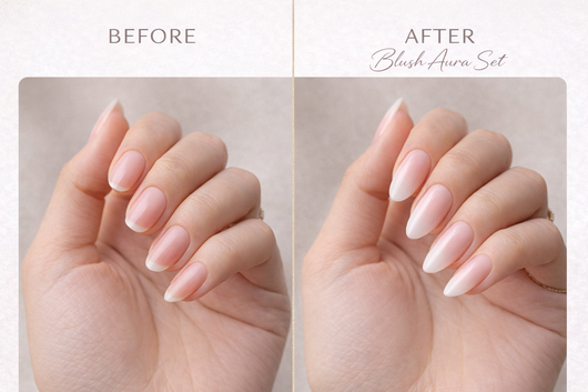 Glossed Muse Blush Aura Press-On NailsSoft Pink Ombre  Premium Soft Gel Salon Look in Minutes